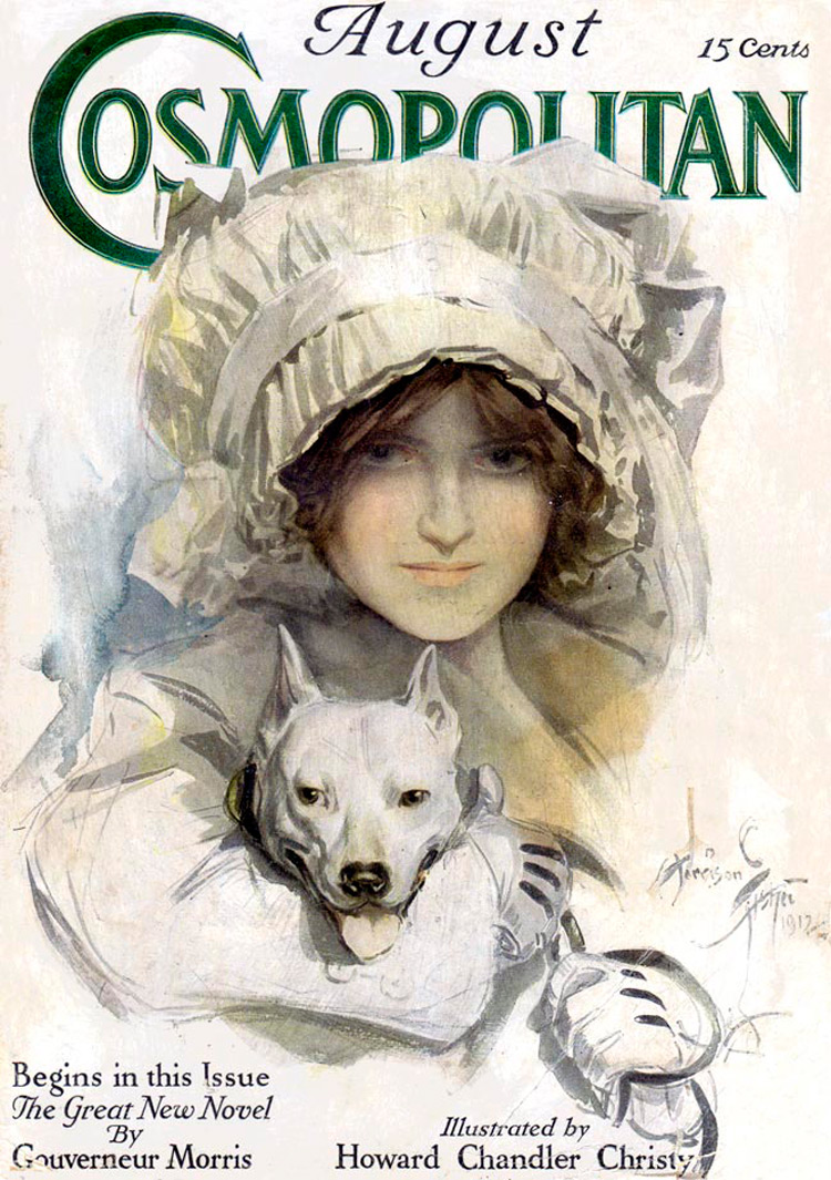 Magazine féminin sur papier glacé Cosmopolitan, illustrations vintage