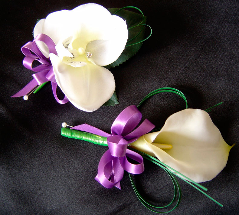 Fleurs de tissu photo rose