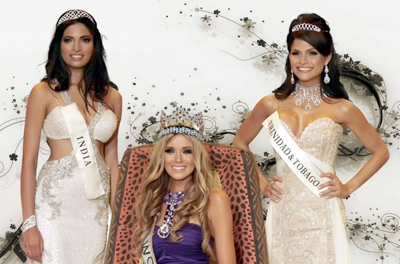 Belle fille, gagnantes de concours de beauté, photo