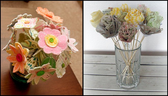 photo de fleurs en tissu