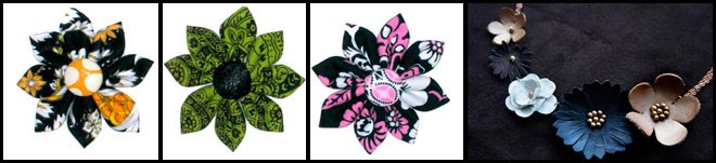 Fleurs fantastiques à partir d'une photo en tissu