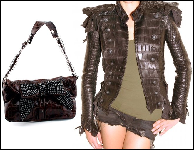 veste en cuir de crocodile photo