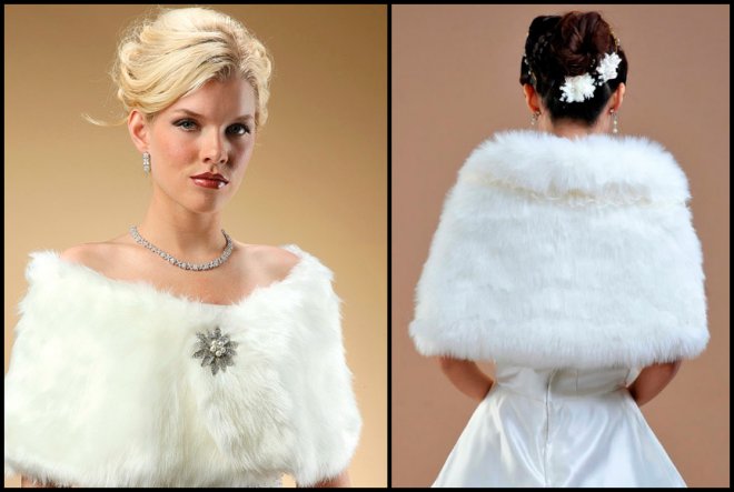 Capes de mariage en fourrure