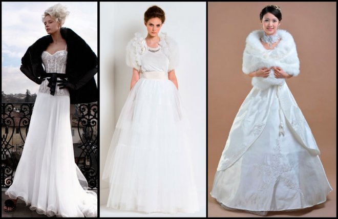 Capes de mariage en fourrure
