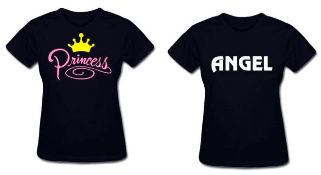 t-shirt pour princesse et ange