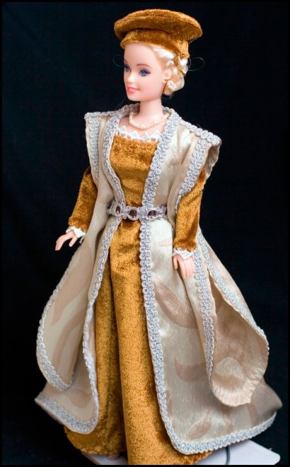 Vêtements pour poupées, costume historique pour barbie