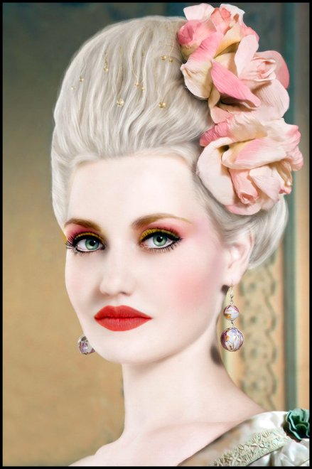 Filles rococo et maquillage