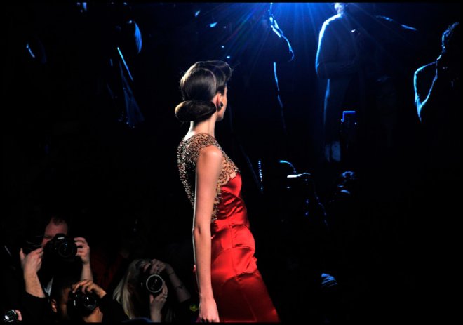 Des mannequins sur le podium