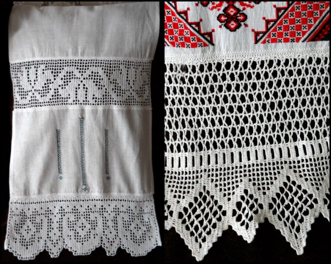 Broderie selon la technique de l'ourlet