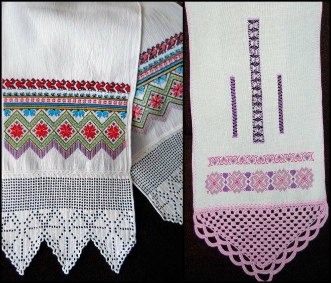 Broderie selon la technique de l'ourlet