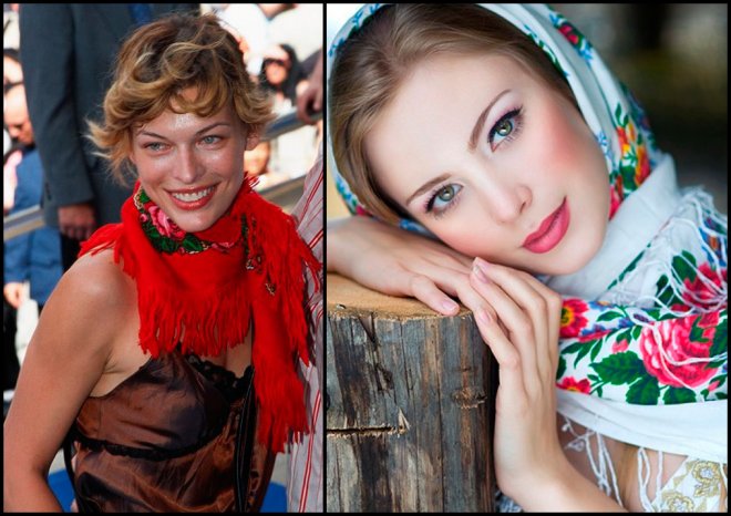 châles et écharpes russes