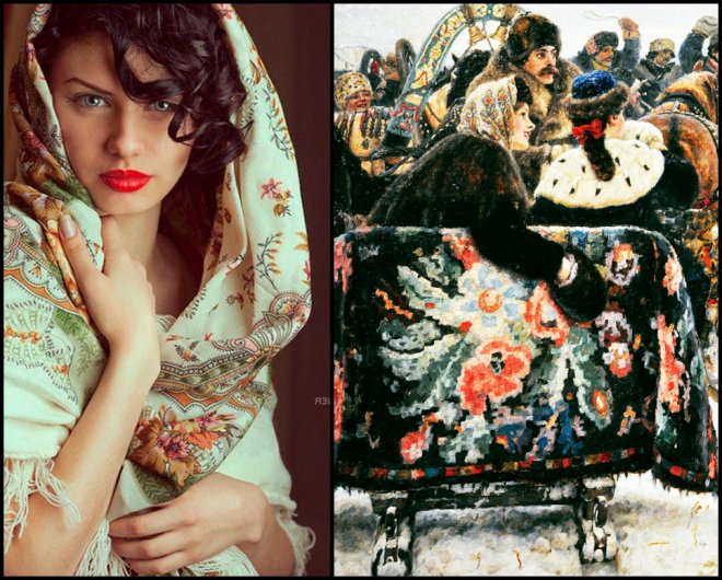 châles et écharpes russes