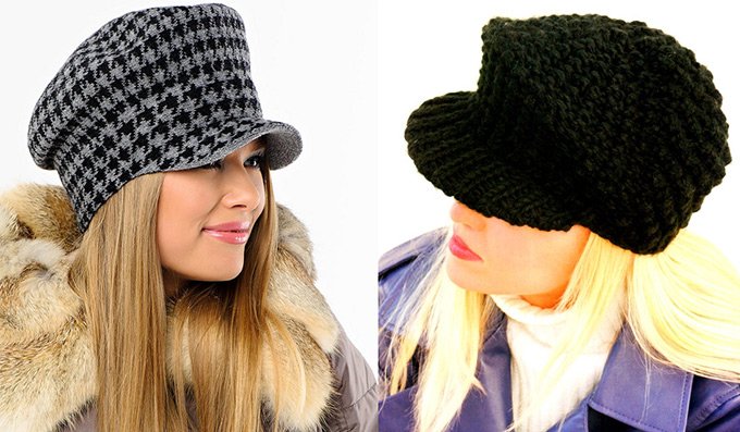 Casquettes de visière tricotées