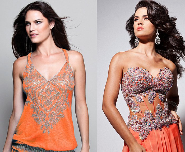 Maquillage pour une robe orange