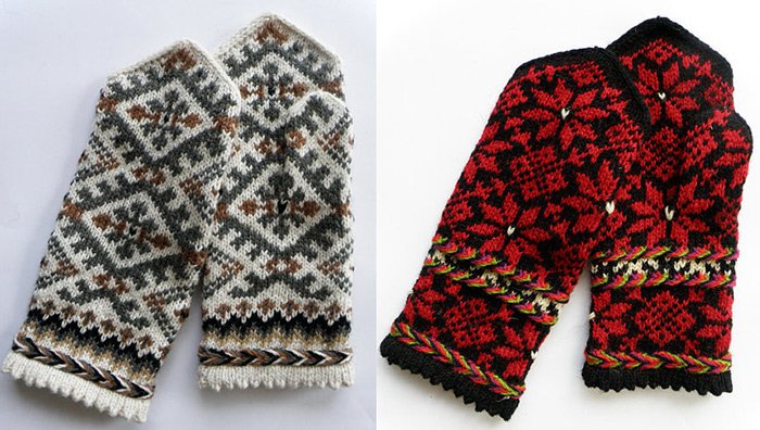 Mitaines tricotées à la mode