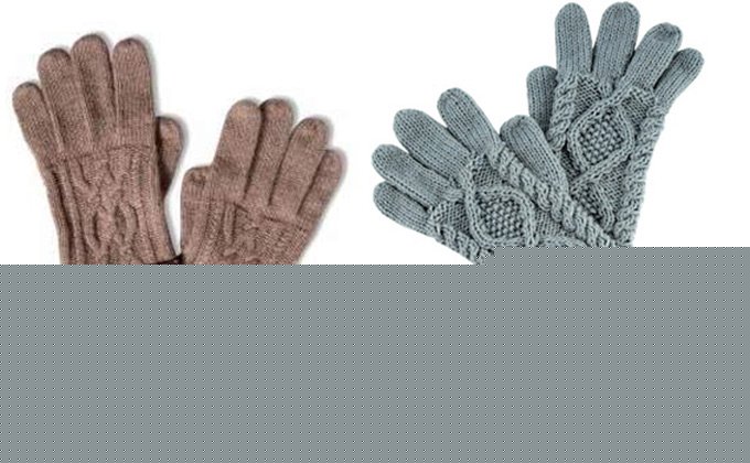 Gants tricotés