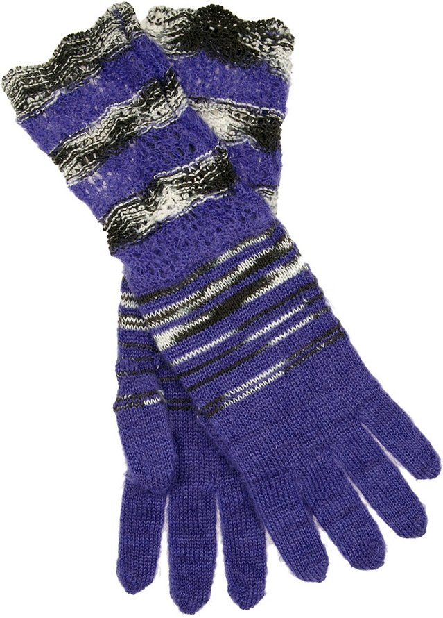 Gants tricotés à la mode Missoni