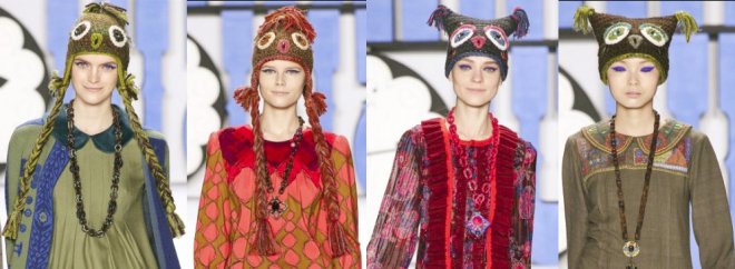 Bonnets tricotés Anna Sui automne-hiver 2025-2026