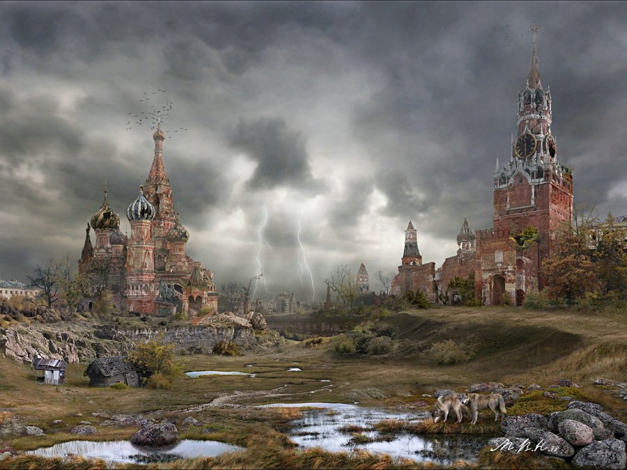 Paysages de Moscou après la fin du monde
