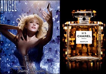 Parfums de Chanel et Thierry Mugler
