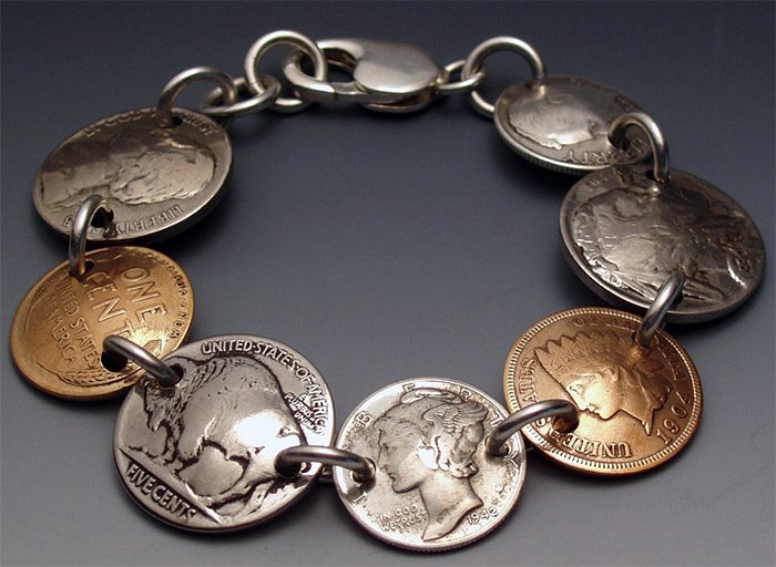 bracelet de pièces de monnaie