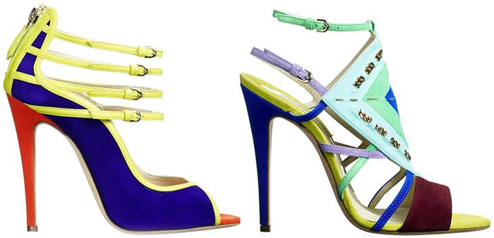 Chaussures à la mode à talons hauts à fines lanières photo printemps-été 2026