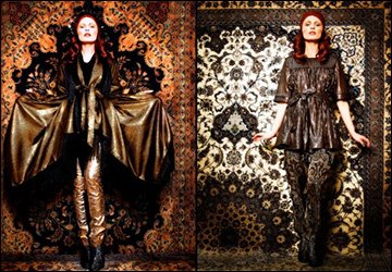 Filles sur le fond des tapis