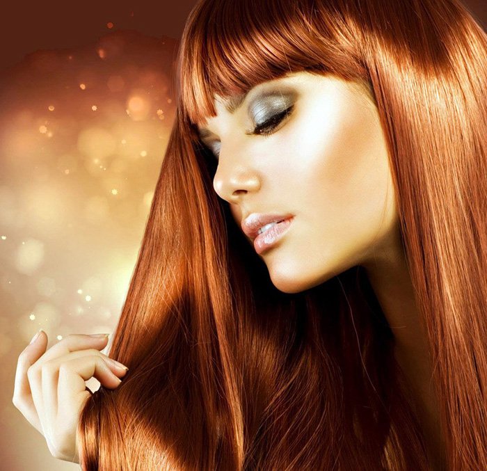 Belle photo de cheveux teints