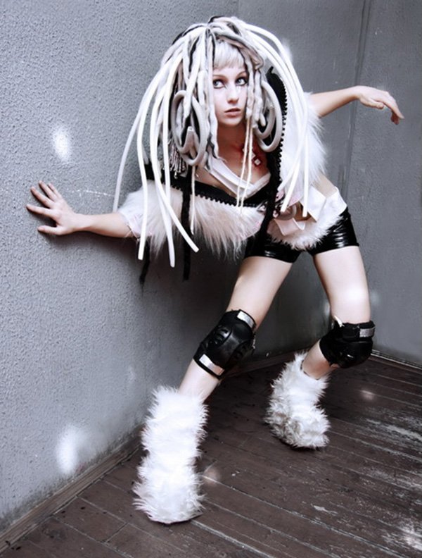 Style cyber-goth, photo de fille