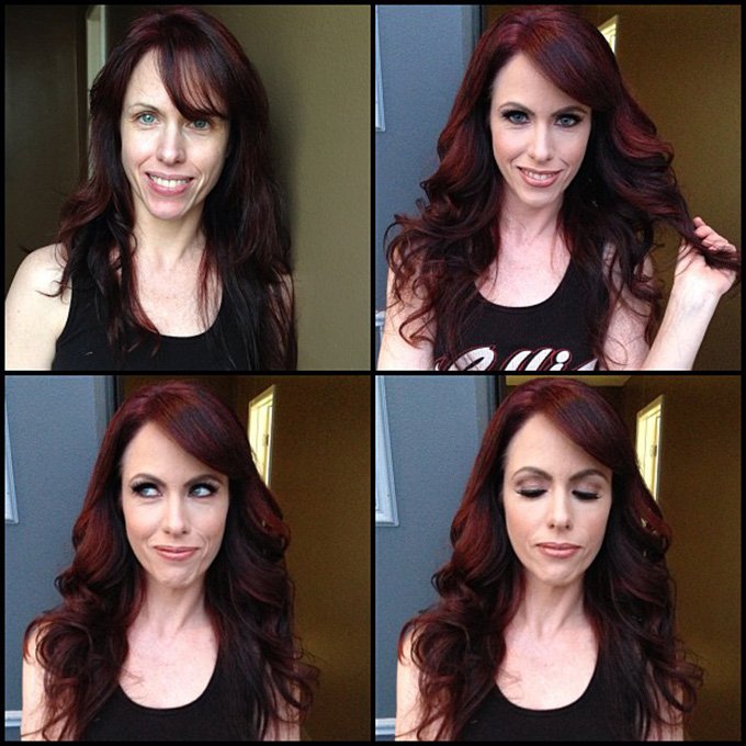 Cosmétiques et maquillage professionnels, photos avant et après