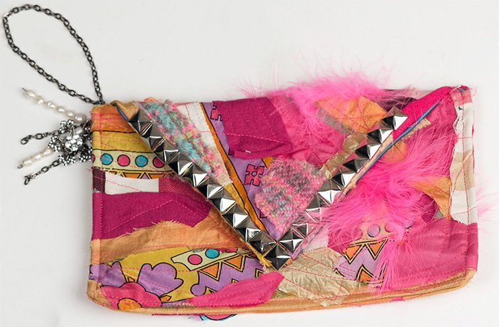 Enveloppe pochette en photo style patchwork