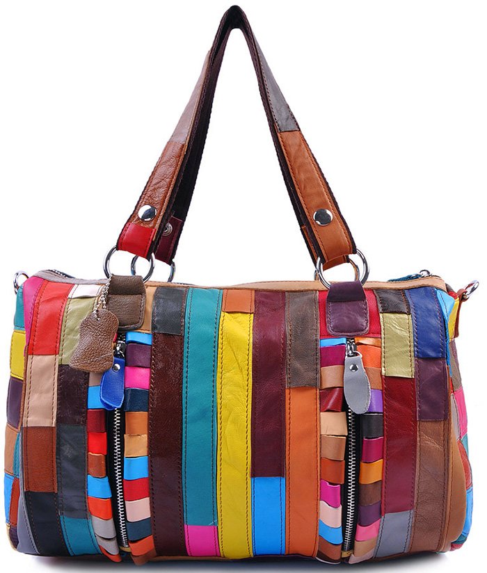 Sac en cuir patchwork photo
