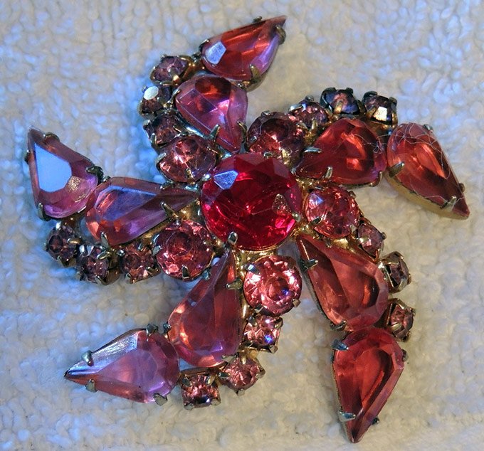 Broche avec pierres rouges, photo