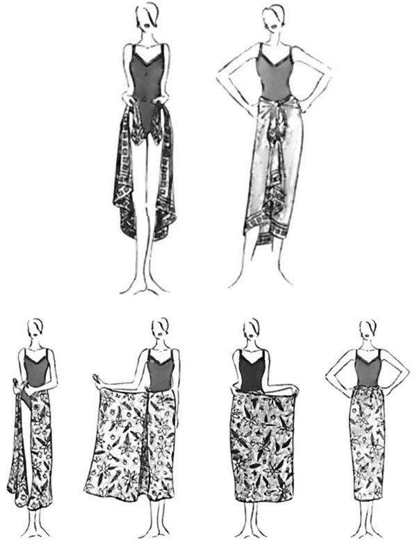 Comment nouer une jupe paréo photo façon Caraïbes