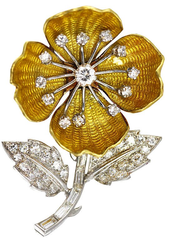 Fleur avec photo de diamants