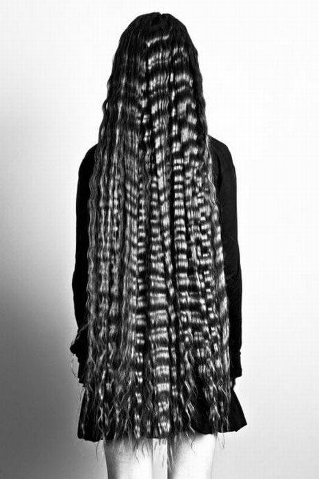 Cheveux dénoués très longs, photo