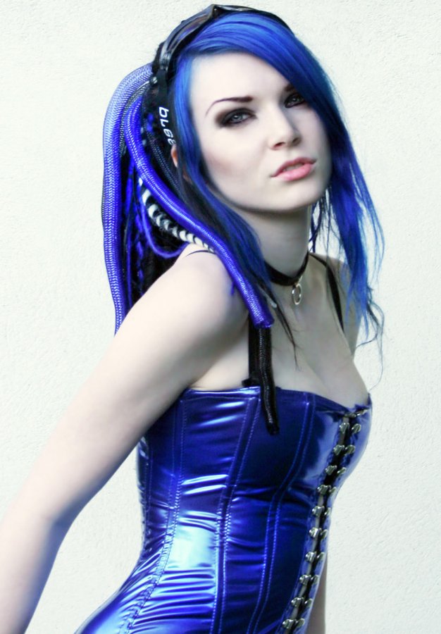 Style cyber-goth, photo de fille