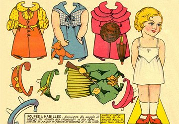 Poupées en papier avec des vêtements