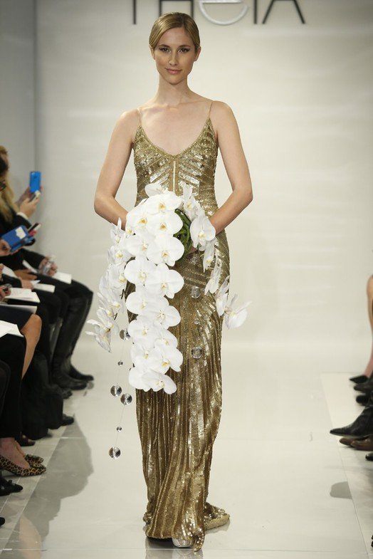 Robe de mariée dorée, photo