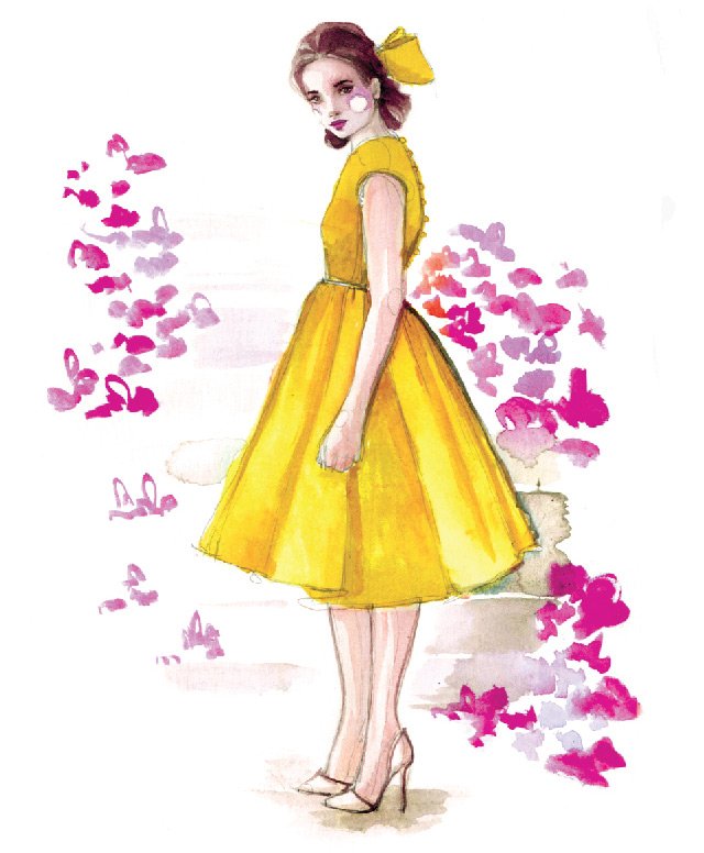 dessin - illustration, jolie fille