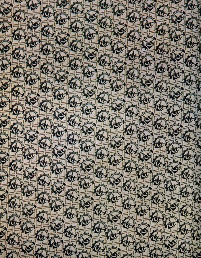 Marteau et faucille sur tissu