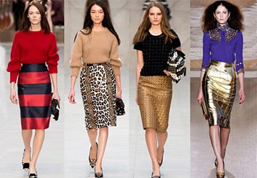 Jupe crayon à la mode