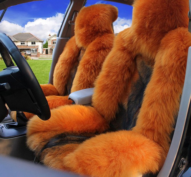 Housses de voiture en fourrure glamour