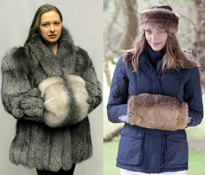 Pochettes à main en fourrure chaude