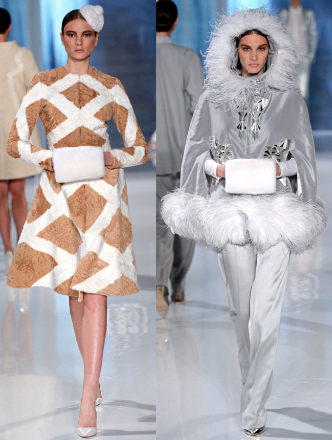 Pochettes à main en fourrure chaude