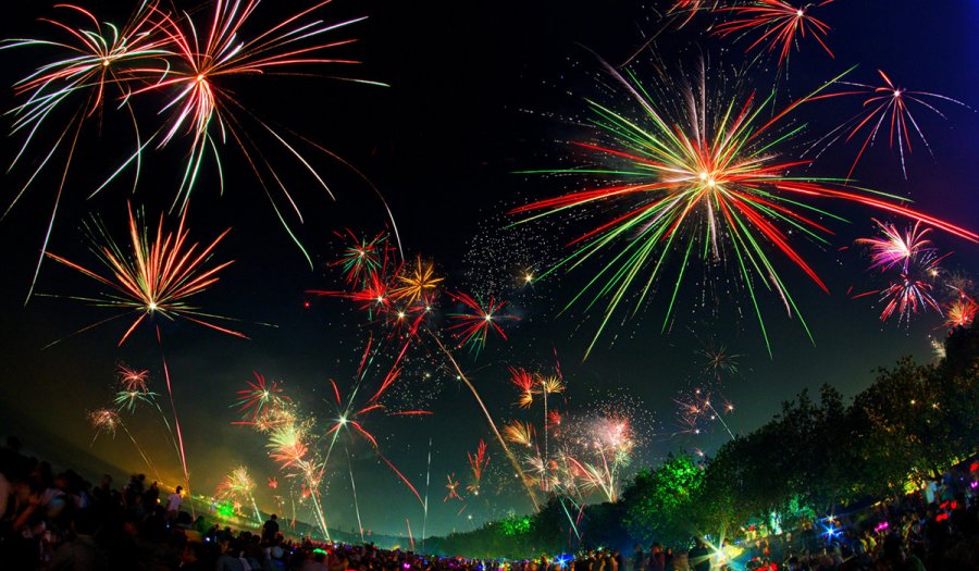 Feu d'artifice du nouvel an
