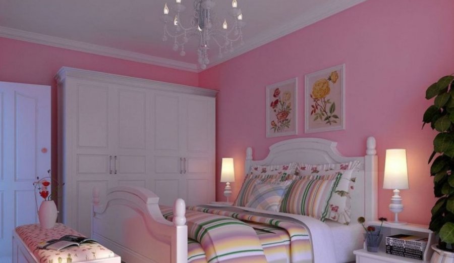 Intérieur dans les tons de rose