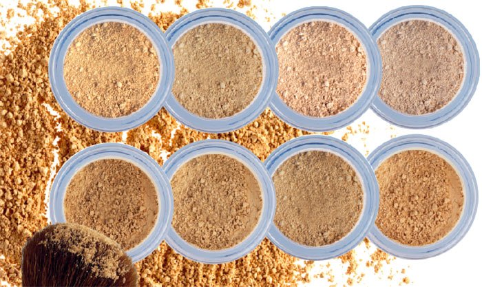 Poudre comme fond de teint