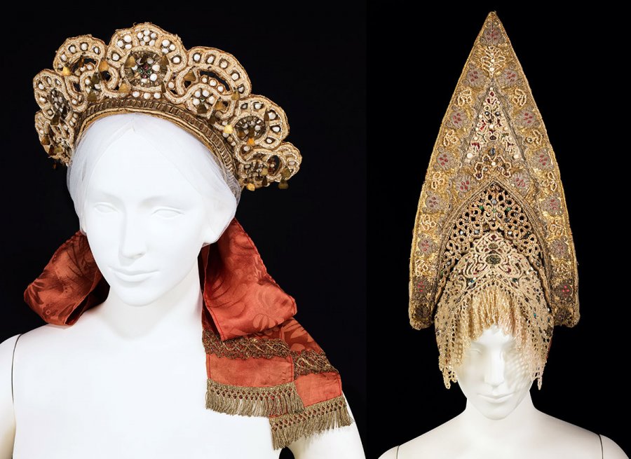 Kokoshniks décorés de perles