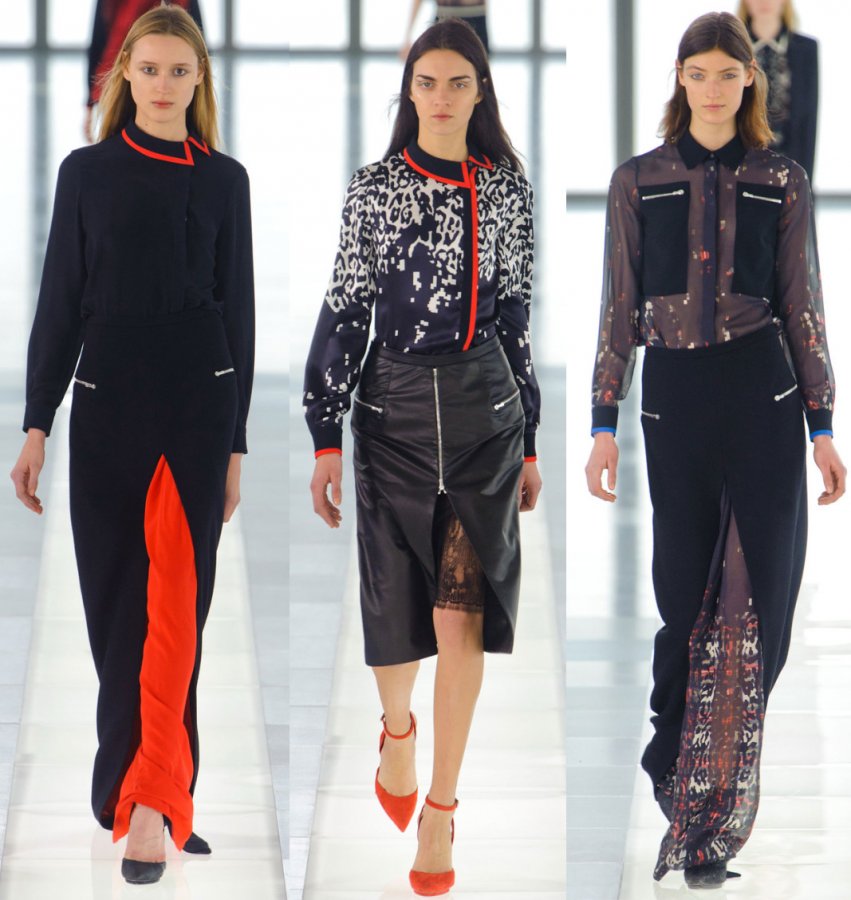 fentes à la mode Preen moderne